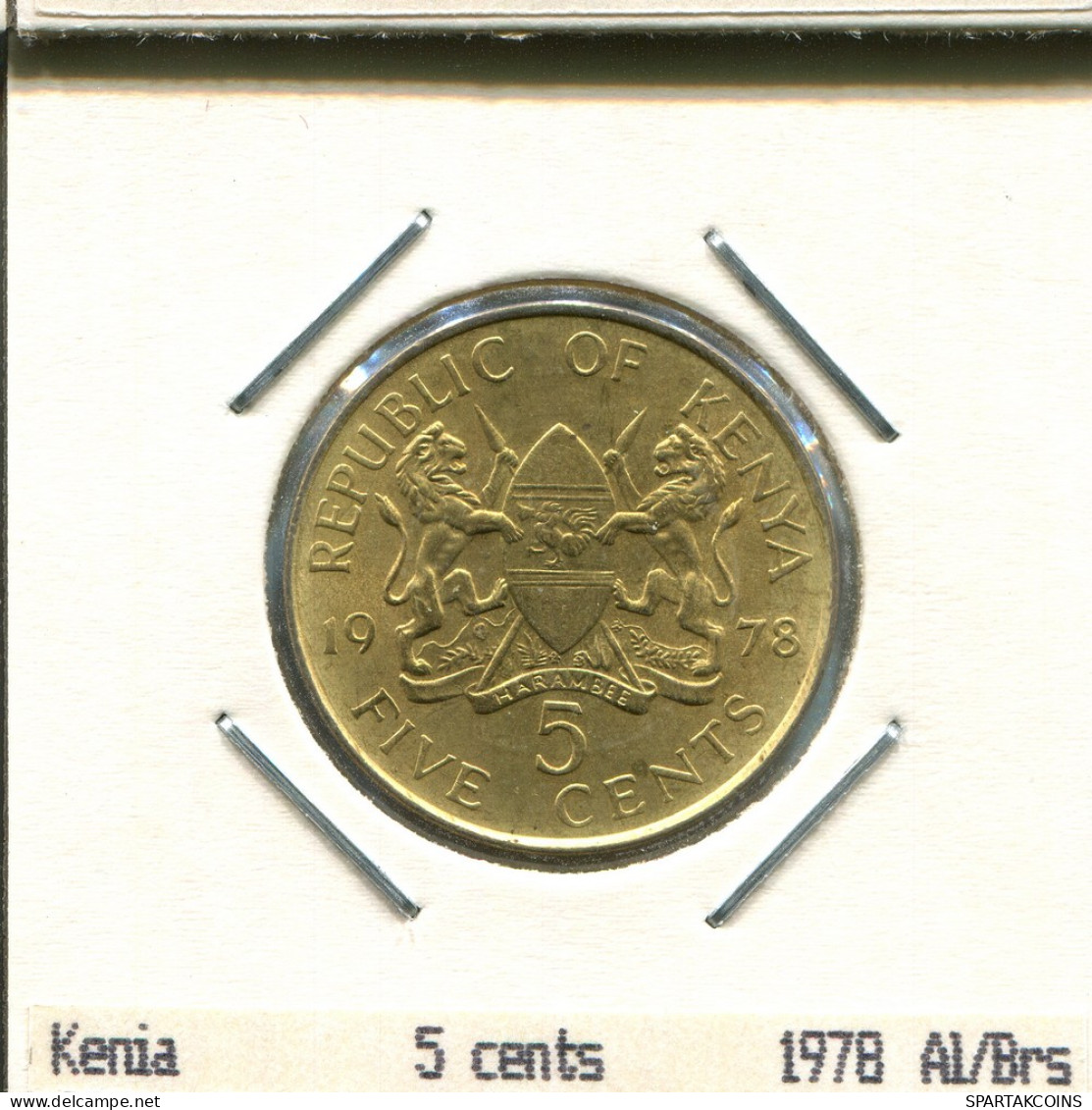 5 CENTS 1978 KENYA Moneda #AS330.E - Kenya