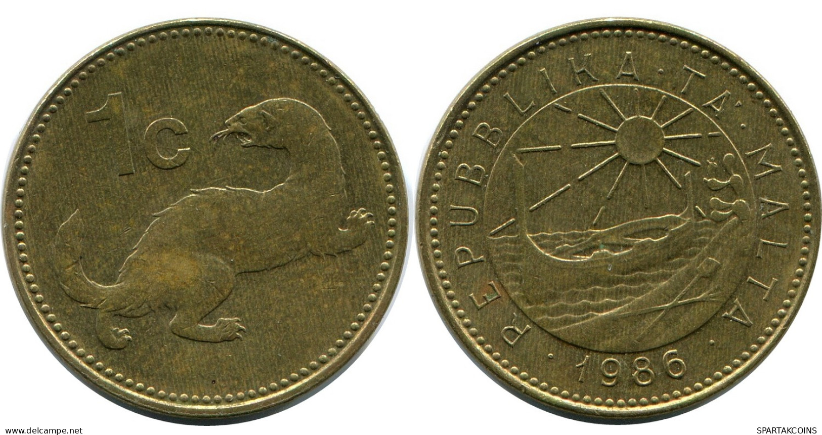 1 CENT 1986 MALTA Moneda #AZ307.E - Malte
