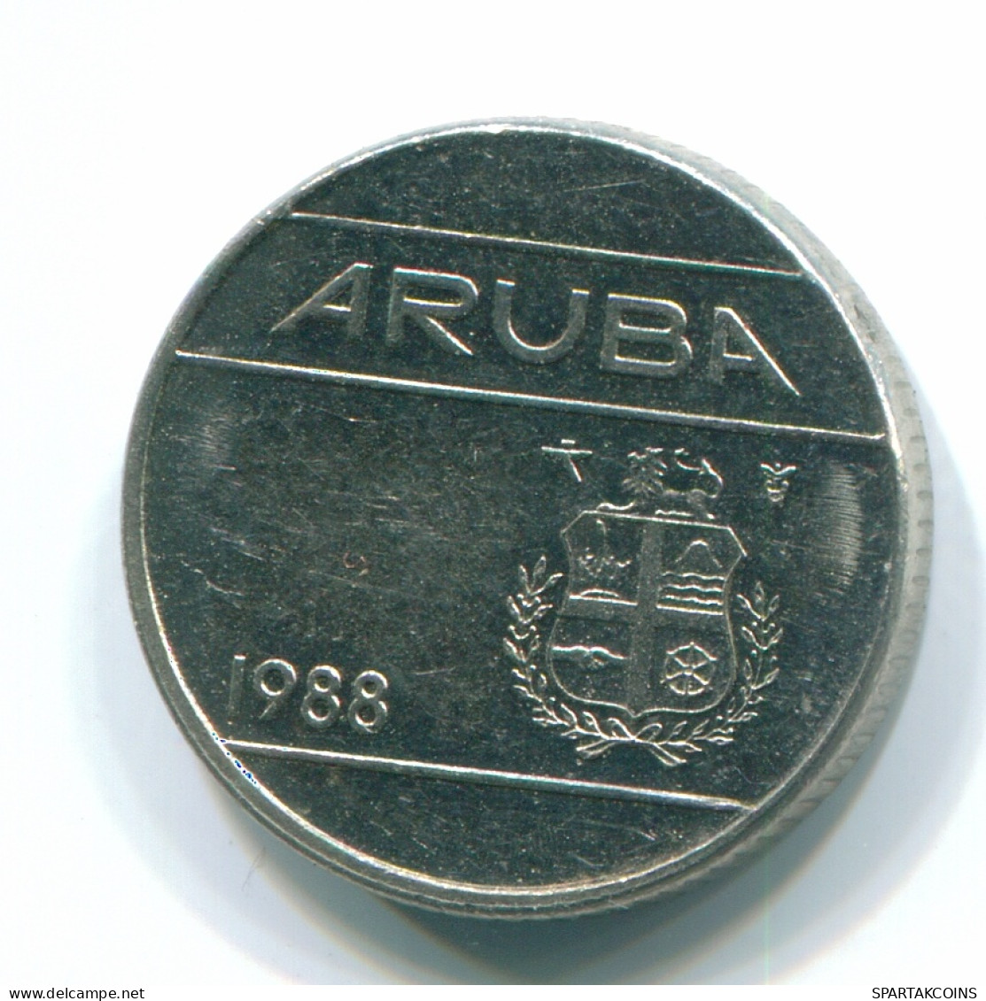 10 CENTS 1988 ARUBA (NEERLANDÉS NETHERLANDS) Nickel Colonial Moneda #S13625.E - Aruba