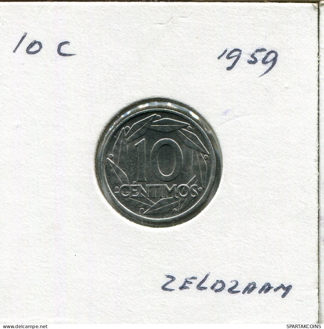 10 CENTIMOS 1959 ESPAÑA Moneda SPAIN #AR822.E - 10 Centimos