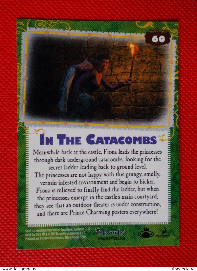 Premium Trading Cards / Carte Rigide - 6,4 X 8,9 Cm - Shrek The Third - 2007 - Story Cards N°60 - In The Catacombs - Other & Unclassified