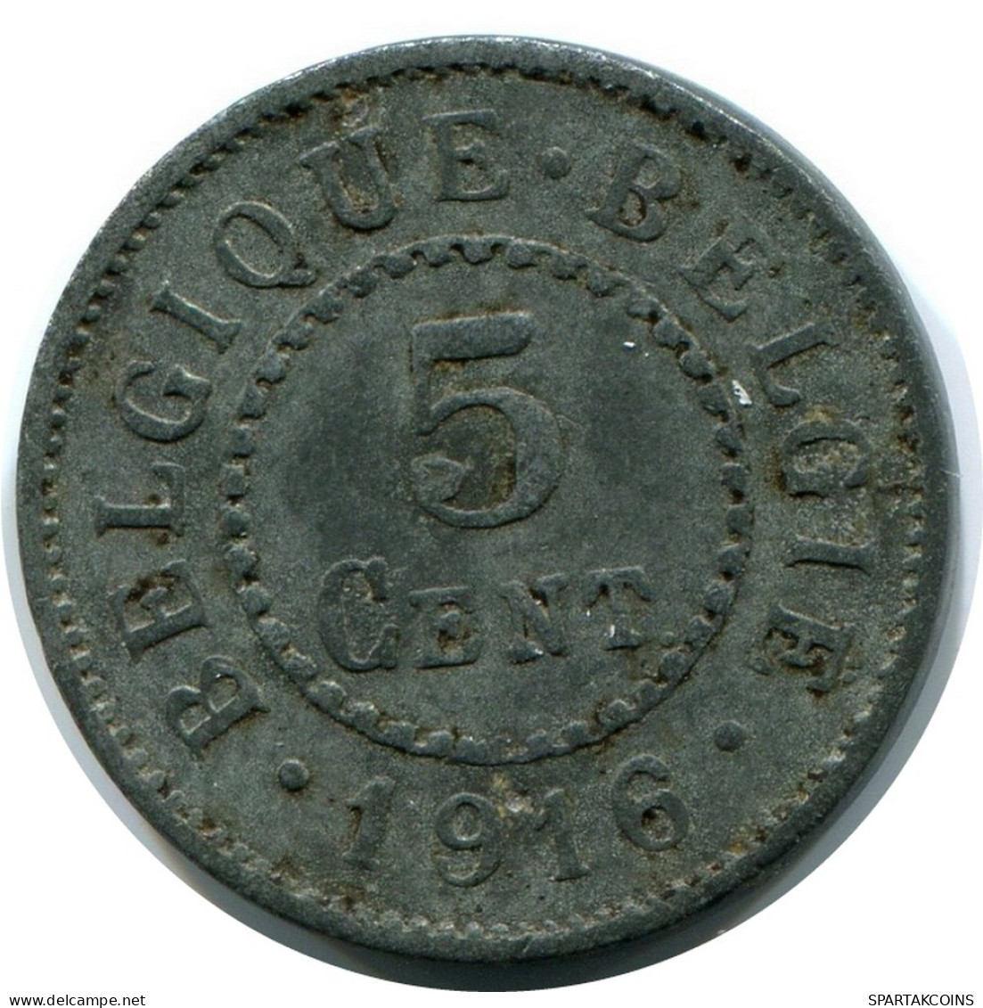 5 CENTIMES 1916 BELGIQUE-BELGIE BÉLGICA BELGIUM Moneda #AX363.E - 5 Cent