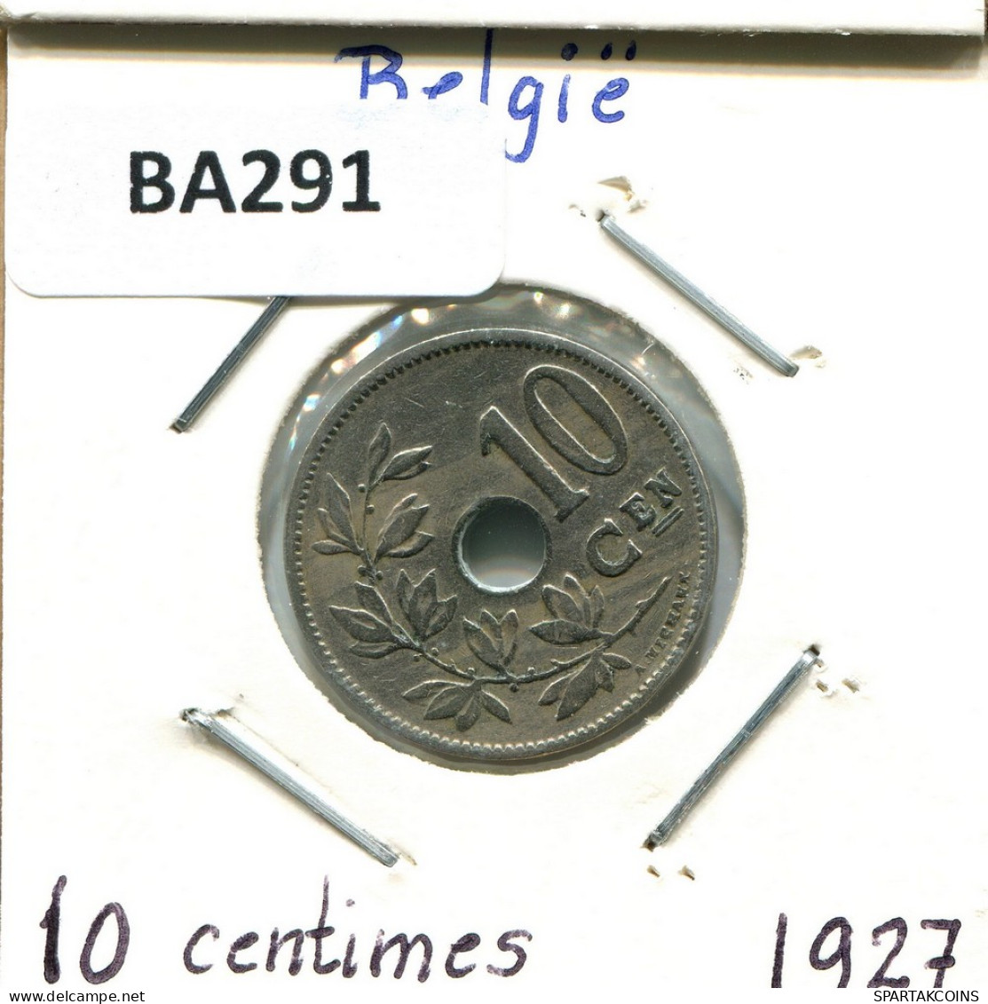 10 CENTIMES 1927 DUTCH Text BÉLGICA BELGIUM Moneda #BA291.E - 10 Cents