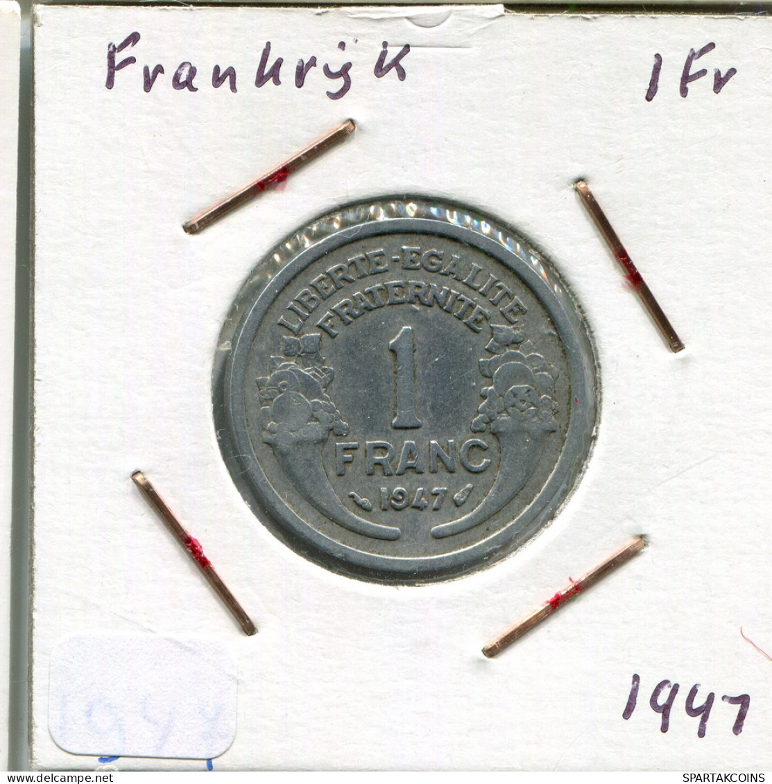 1 FRANC 1947 FRANCIA FRANCE Moneda #AM546.E - 1 Franc
