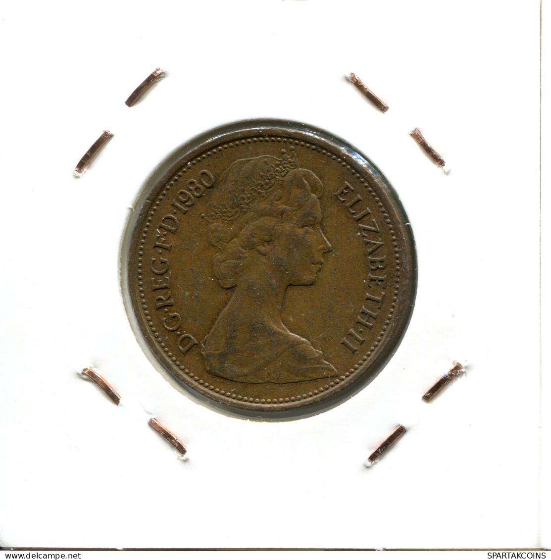 2 NEW PENCE 1980 UK GBAN BRETAÑA GREAT BRITAIN Moneda #AW195.E - 2 Pence & 2 New Pence