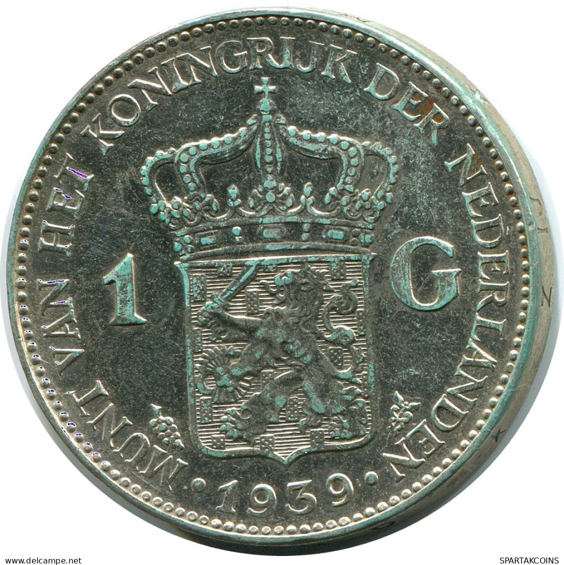 1 GULDEN 1939 NEERLANDÉS NETHERLANDS PLATA Moneda #AR935.E - 1 Gulden