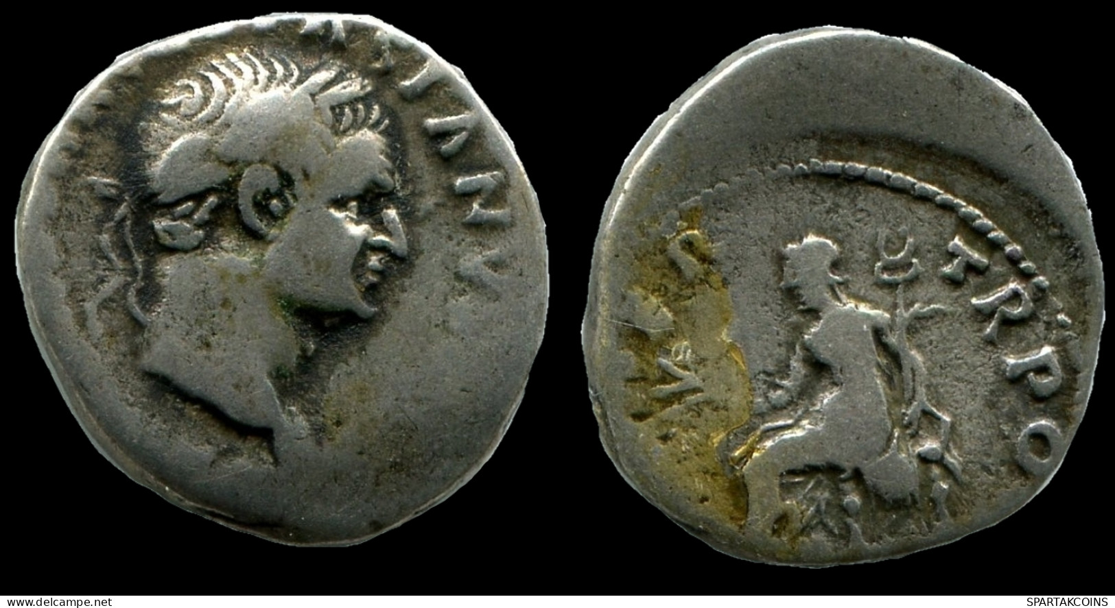 DOMITIAN AR DENARIUS AD 92-93 Pièce ROMAINE Antique #ANC12334.78.F - The Flavians (69 AD Tot 96 AD)