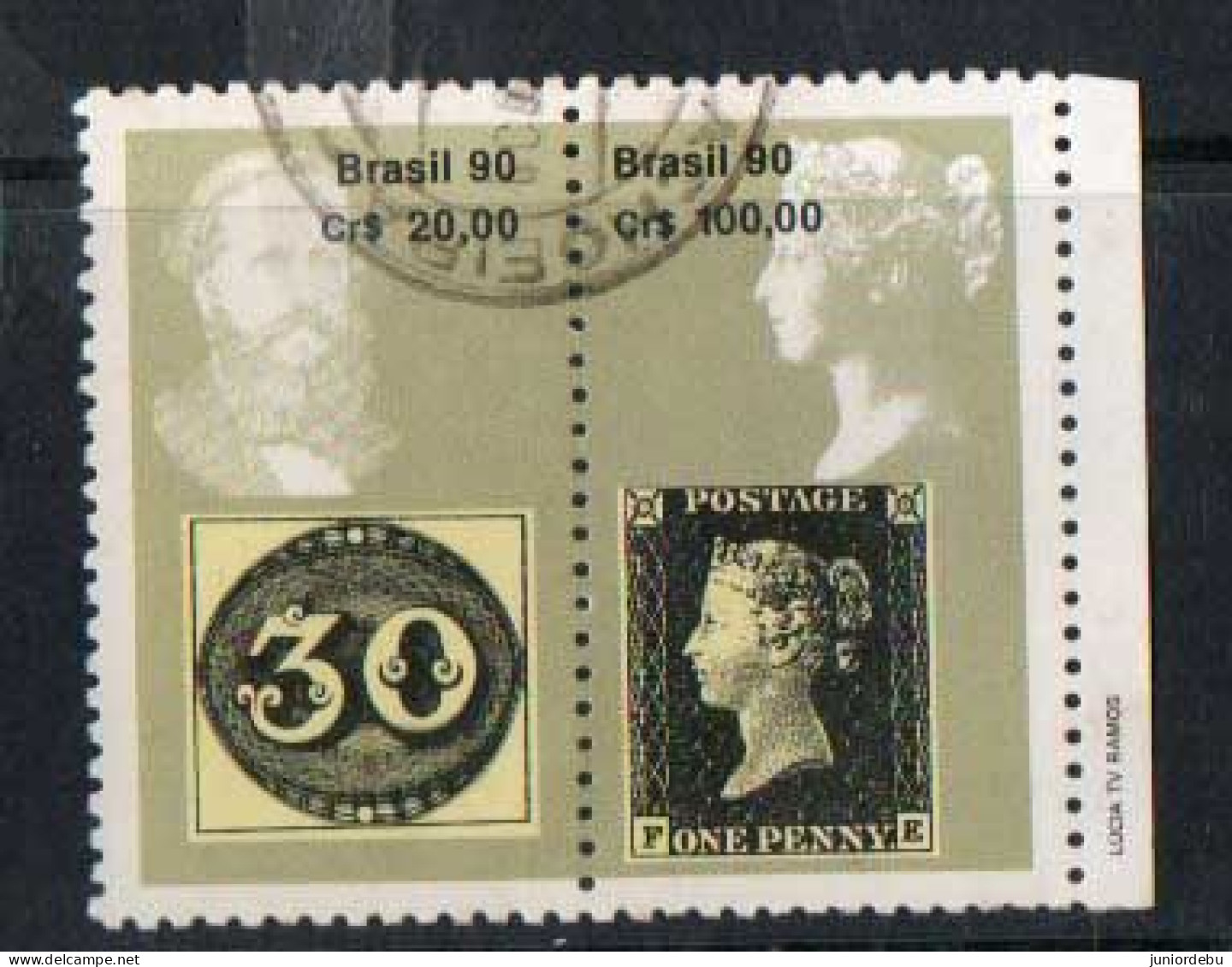 Brasil - 1990 -  150th Anniversary Of The Penny Black - Used - Set. - Gebraucht