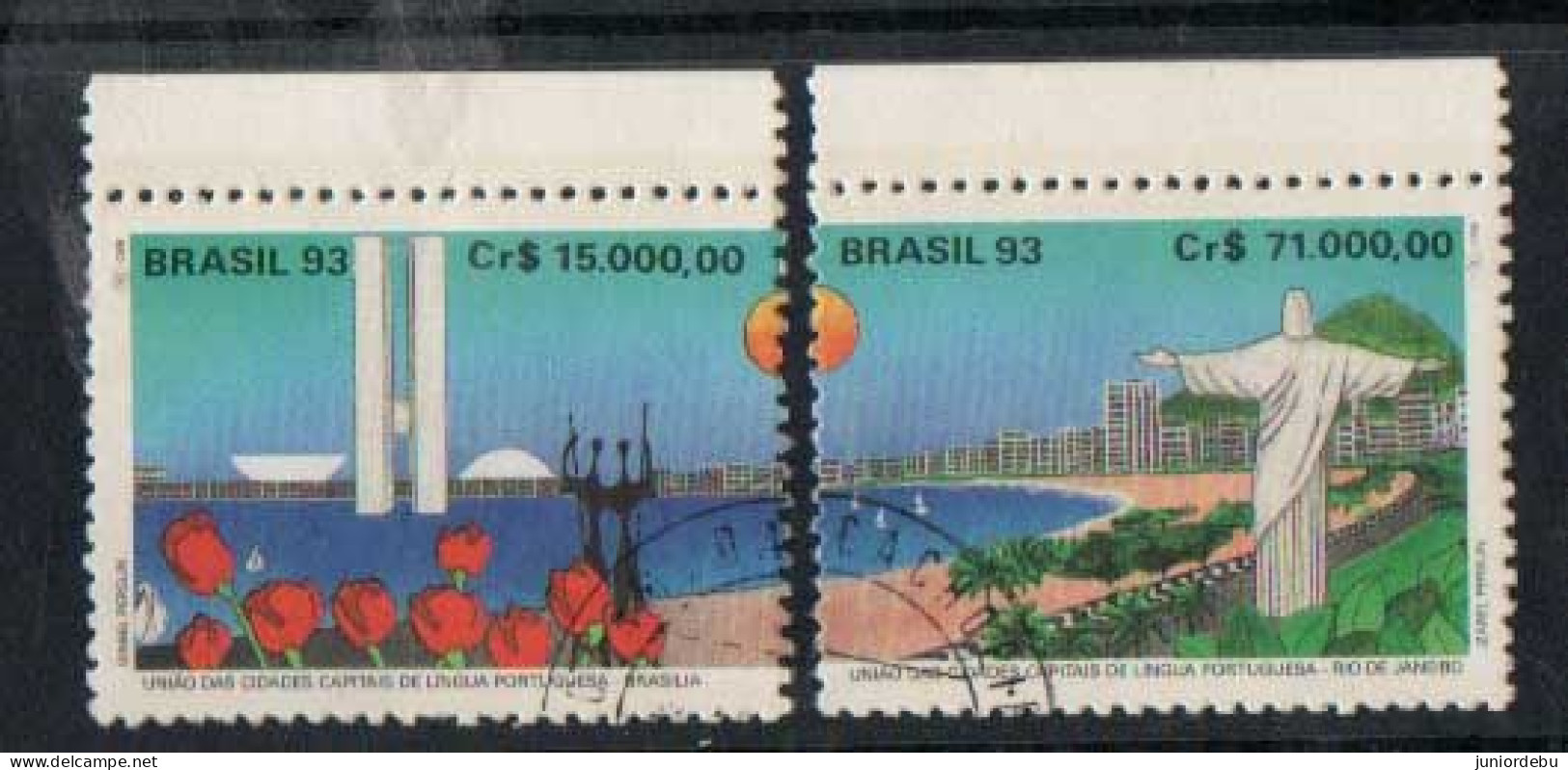 Brasil - 1993 -  Union Of Portuguese-speaking Capital Cities - Used - Set. ( Condition As Per Scan ) - Used Stamps