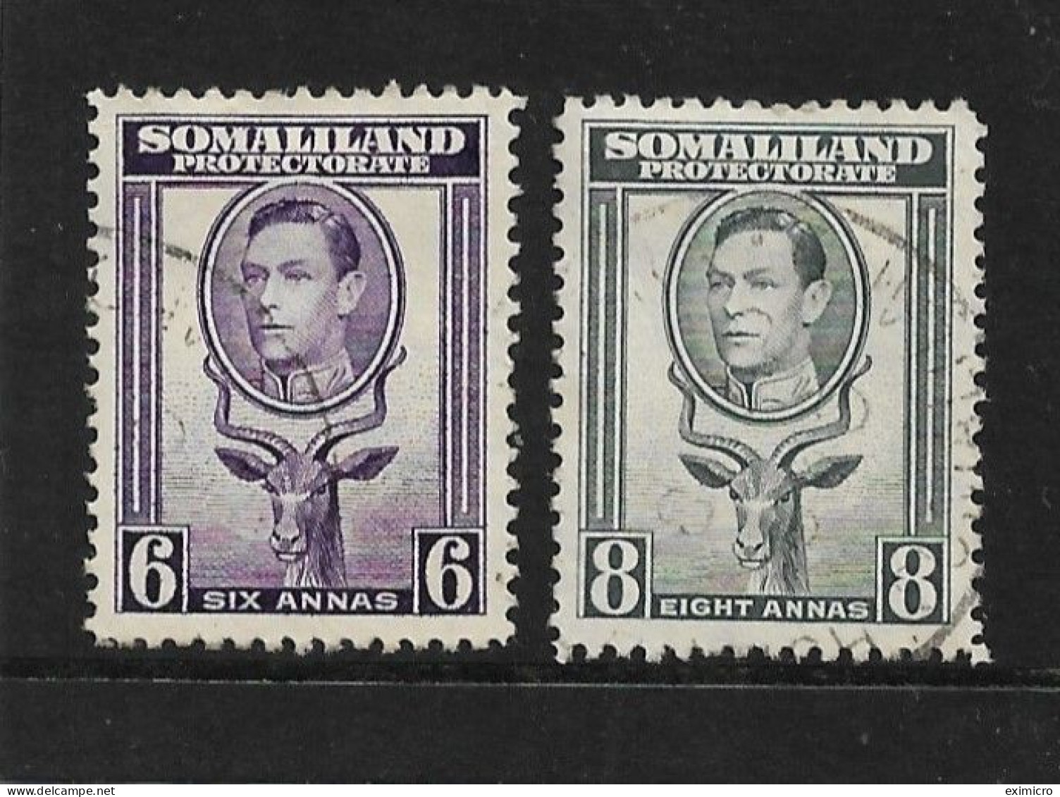 SOMALILAND 1938 6a, 8a, SG 98,99 FINE USED Cat £31 - Somaliland (Protectorate ...-1959)