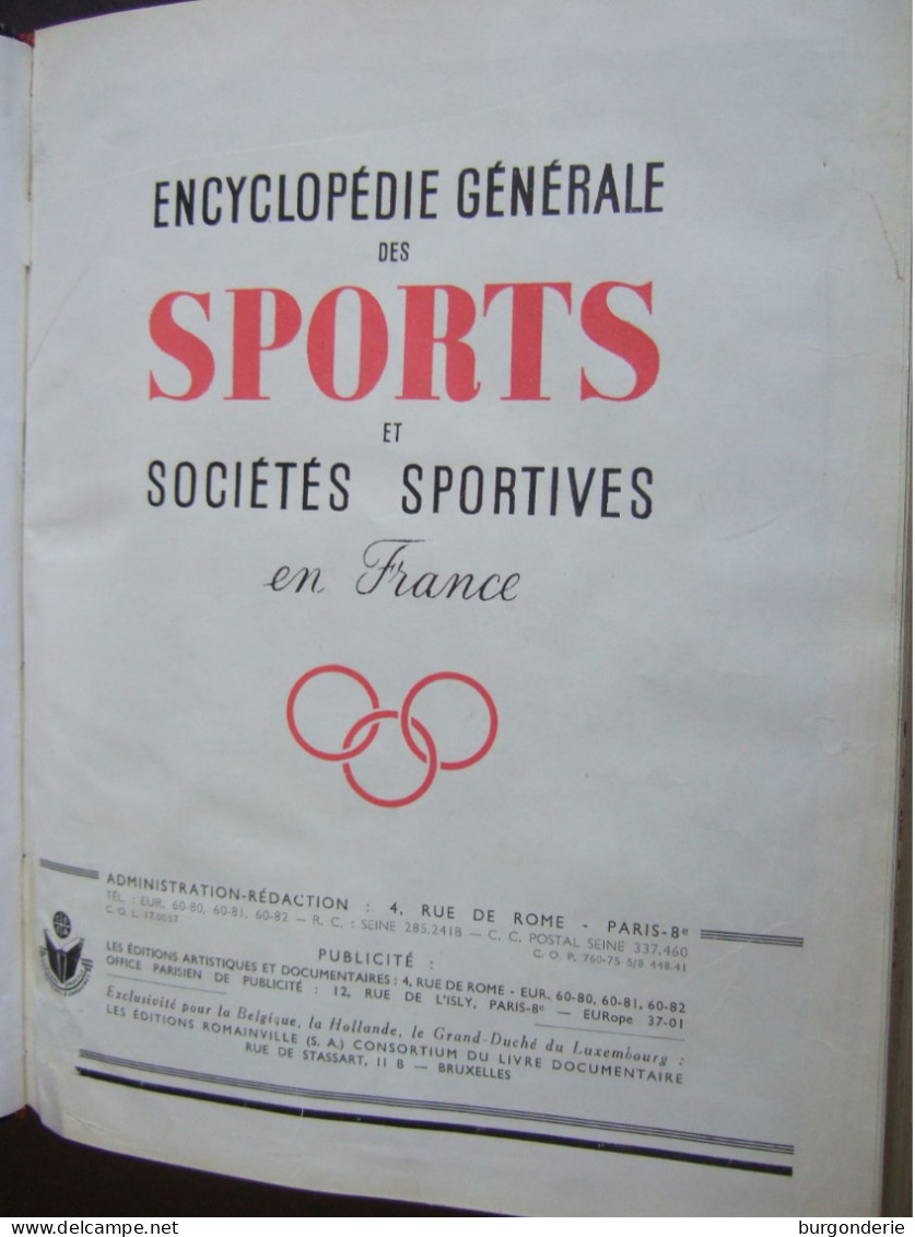 ENCYCLOPEDIE GENERALE DES SPORTS / BEAU LIVRE ANCIEN - Encyclopaedia