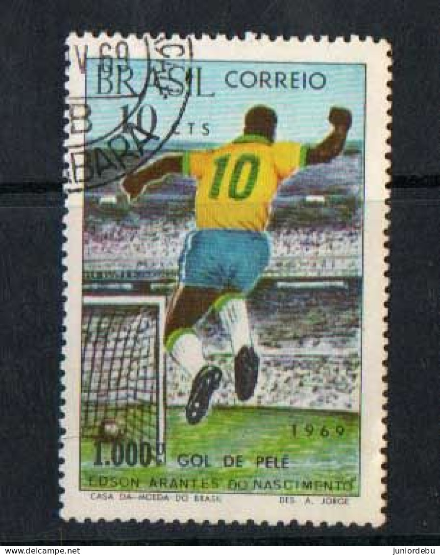Brasil - 1969 -   Footballer Pele's 1,000th Goal - Used. ( Condition As Per Scan ) - Oblitérés
