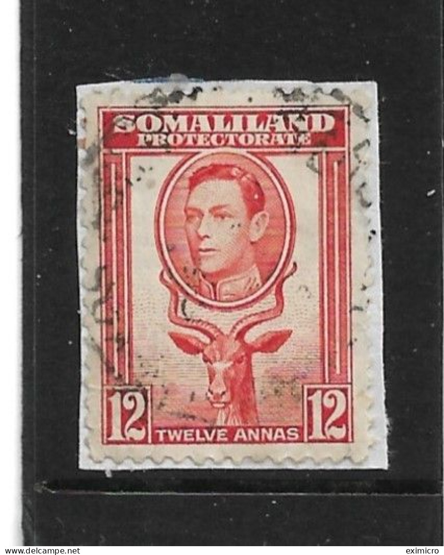 SOMALILAND 1938 12a, SG 100 FINE USED ON PIECE Cat £45 - Somaliland (Protectoraat ...-1959)