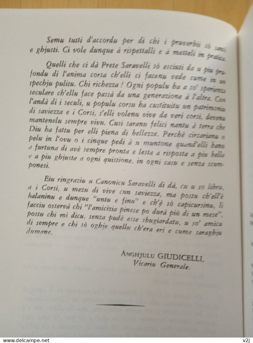 La Vie En Corse à Travers Les Proverbes Et Dictons. F. Saravelli-Retali - Corse