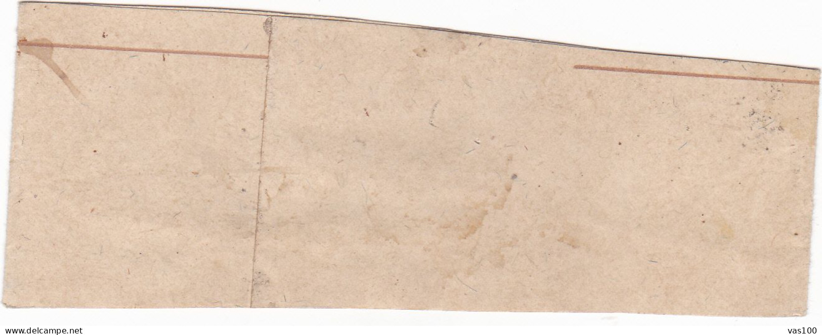 ROMANIA ROMÂNIA POSTAL STATIONERY,BAND NEWSPAPER WRAPPER 1900! - Lettres & Documents