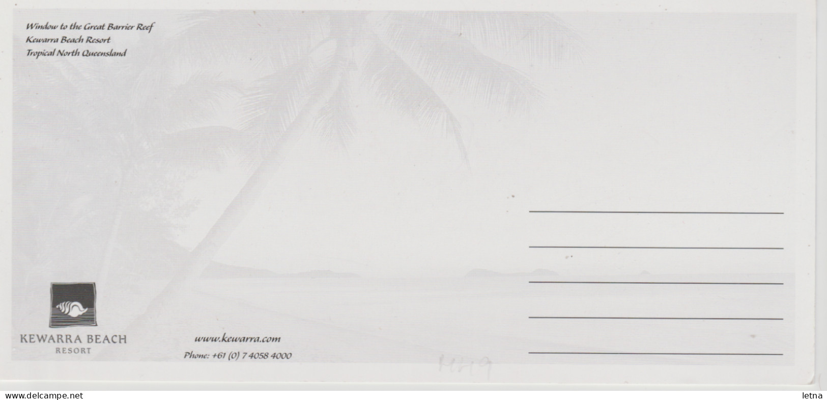 Australia QUEENSLAND QLD Kewarra Beach Resort CAIRNS Advertising Postcard C1980s - Cairns