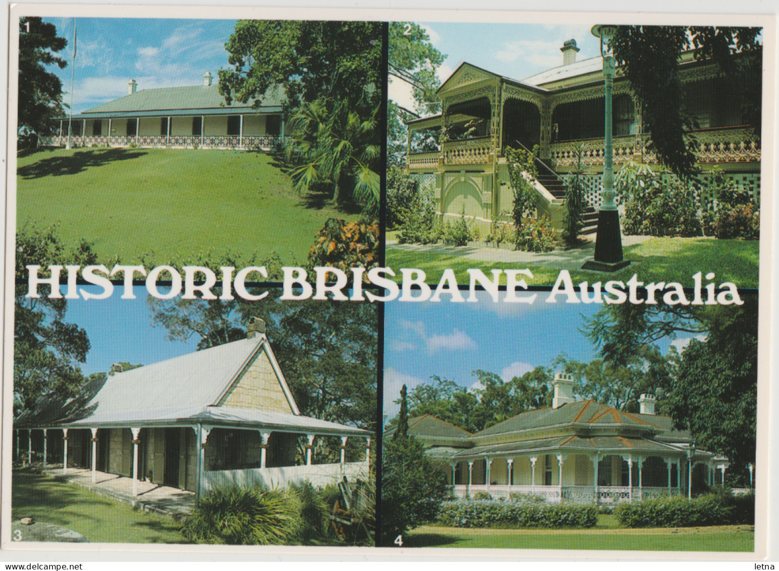 Australia QUEENSLAND QLD Historic Homes BRISBANE Nucolorvue 12BS016 Multiview Postcard C1980s - Brisbane