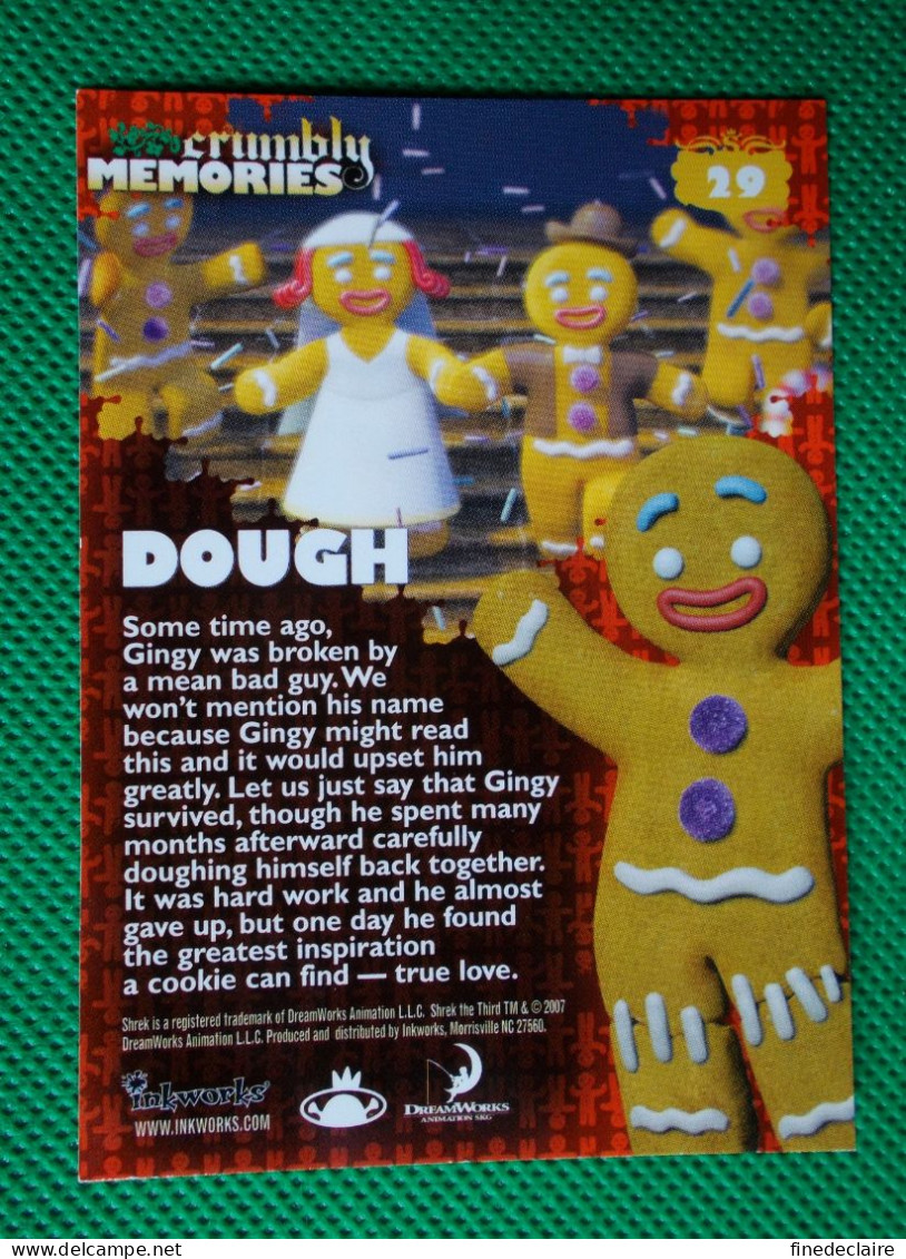 Premium Trading Cards / Carte Rigide - 6,4 X 8,9 Cm - Shrek The Third 2007 - Crumbly Memories - N°29 Dough - Other & Unclassified