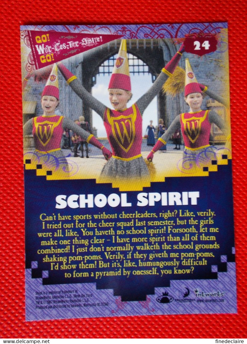 Premium Trading Cards / Carte Rigide - 6,4 X 8,9 Cm - Shrek The Third 2007 - Go! Worcester Go! - N°24 School Spirit - Other & Unclassified