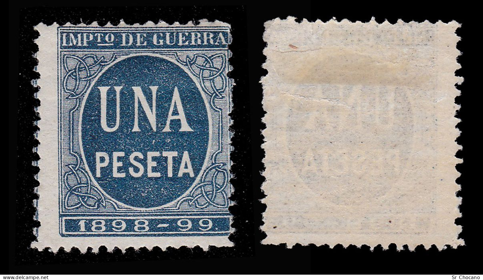 Alfonso XIII.1898-9.CIFRA Azul.UNA P.Nuevo* .Alemany 31 - Nuevos