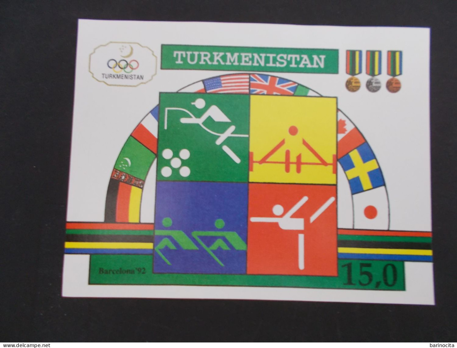 TURKMENISTAN   -   Blocs Feuillets   N° 2  J.O Barcelona  Année  1992  NEUF XX ( Voir Photo ) - Turkmenistan