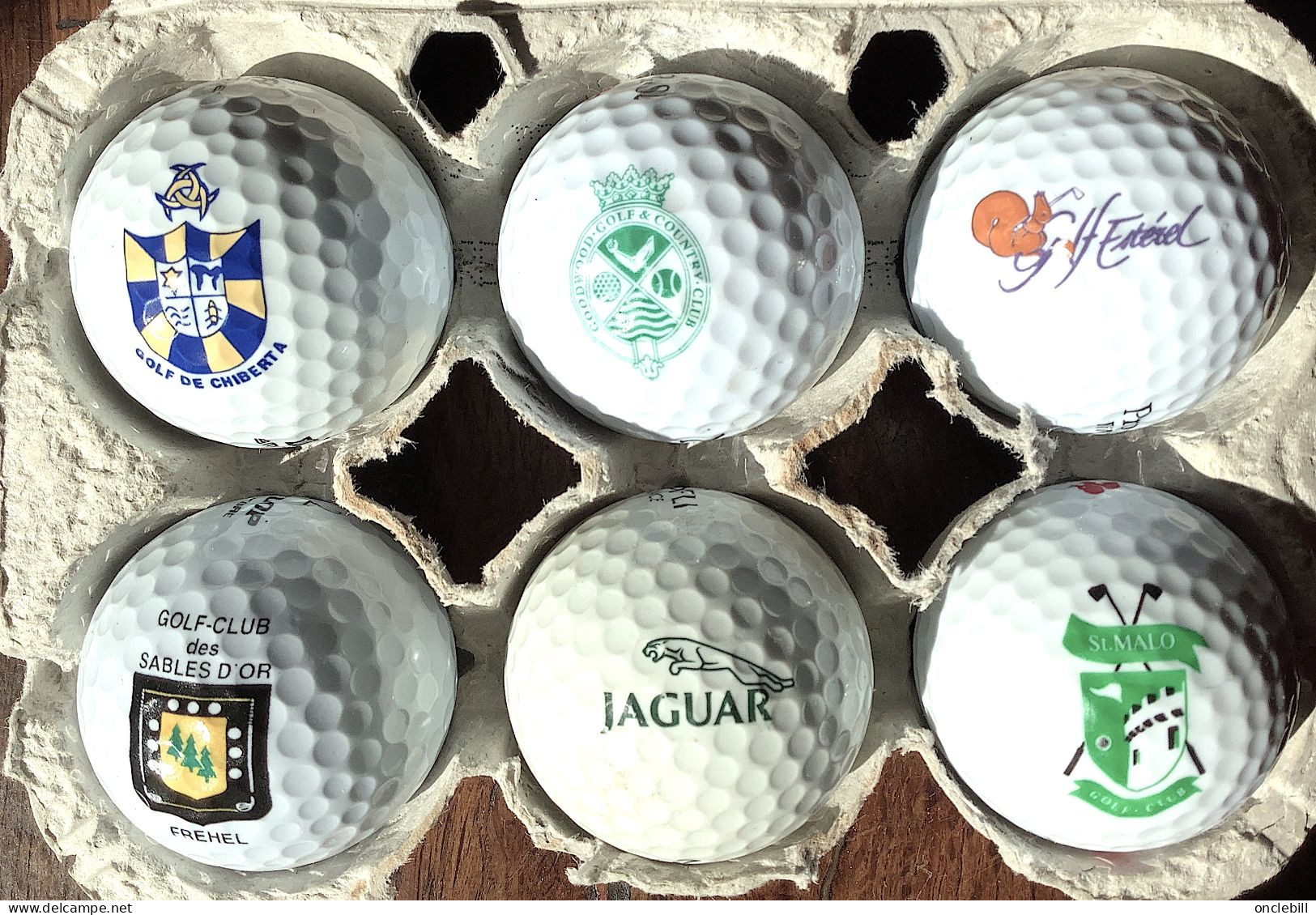 Lot 63 Balles Golf Avec Logos Clubs Publicitaires Compétitions Très Bon état - Bekleidung, Souvenirs Und Sonstige