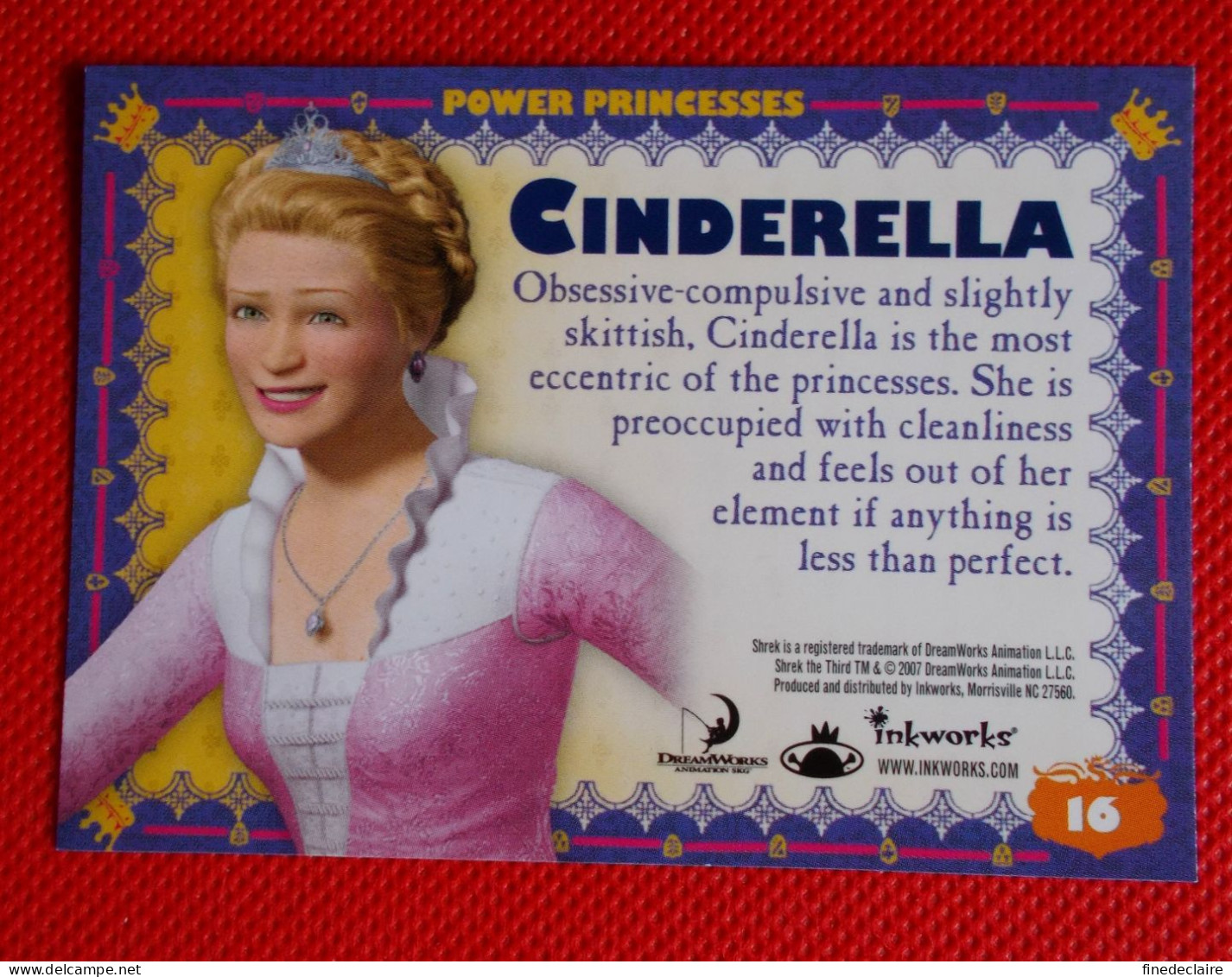 Premium Trading Cards / Carte Rigide - 6,4 X 8,9 Cm - Shrek The Third 2007 - Power Princesses - N°16 Cinderella - Sonstige & Ohne Zuordnung