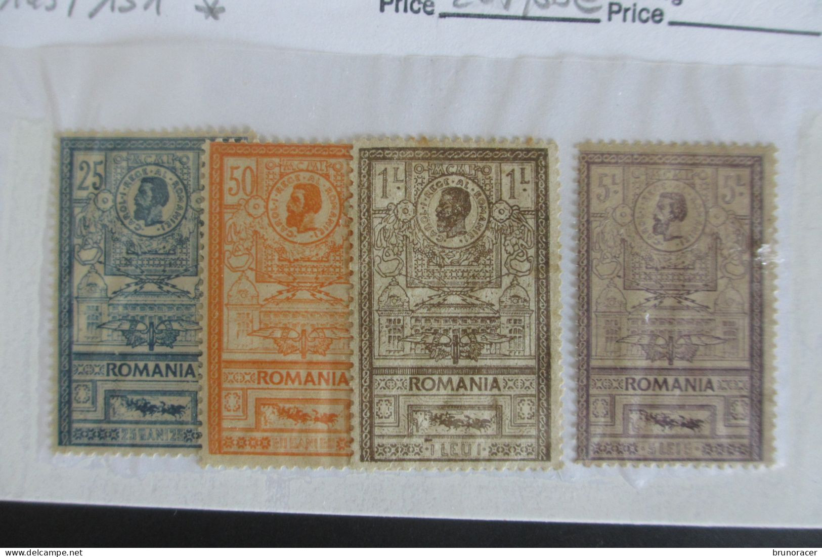 ROUMANIE N°146/148/149/151  NEUF* COTE 207 EUROS VOIR SCANS - Unused Stamps