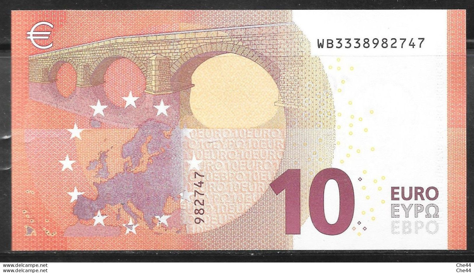 France : Billet De 10 Euros 2014 : Signature : Christine Lagarde. WB3338982747 : W010F6. - 10 Euro