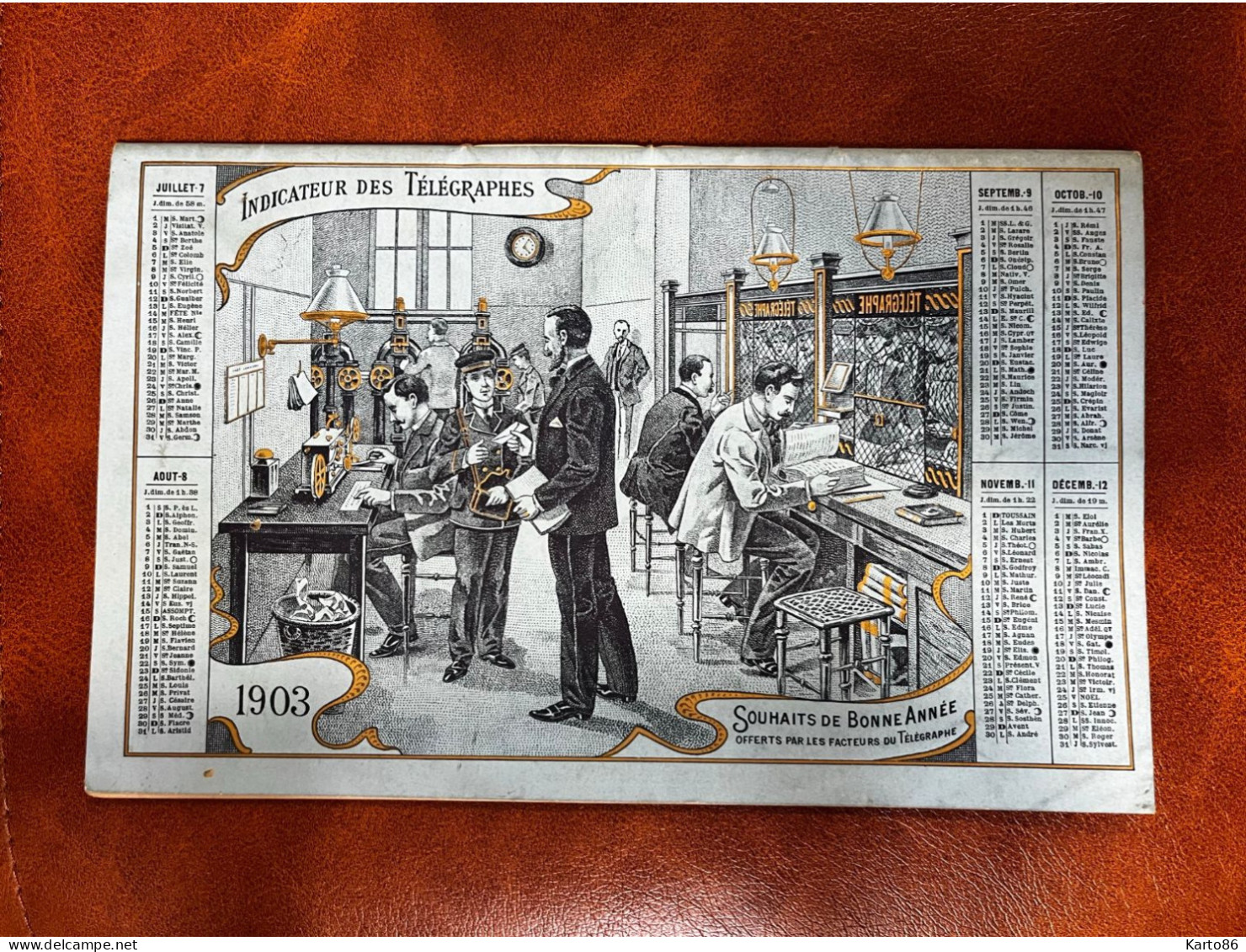 Indicateur Des Télégraphes 1905 * Calendrier Calendar Almanach * Illustré * Poste PTT Facteur Bureau Postes - Groot Formaat: 1901-20
