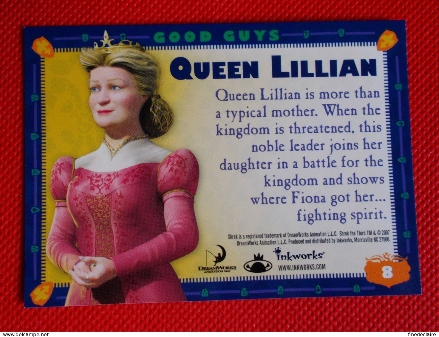 Premium Trading Cards / Carte Rigide - 6,4 X 8,9 Cm - Shrek The Third 2007 - Good Guys - N°8 Queen Lillian - Altri & Non Classificati