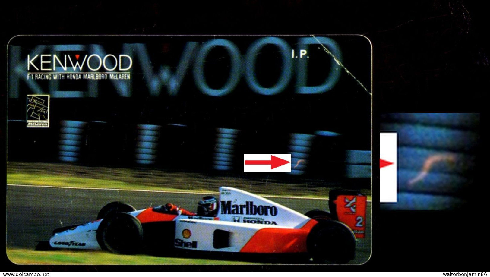 G 200 C&C 2257 SCHEDA TELEFONICA NUOVA SMAGNETIZZATA KENWOOD FORMULA 1 VARIANTE TRATTO ROSA - Fouten & Varianten