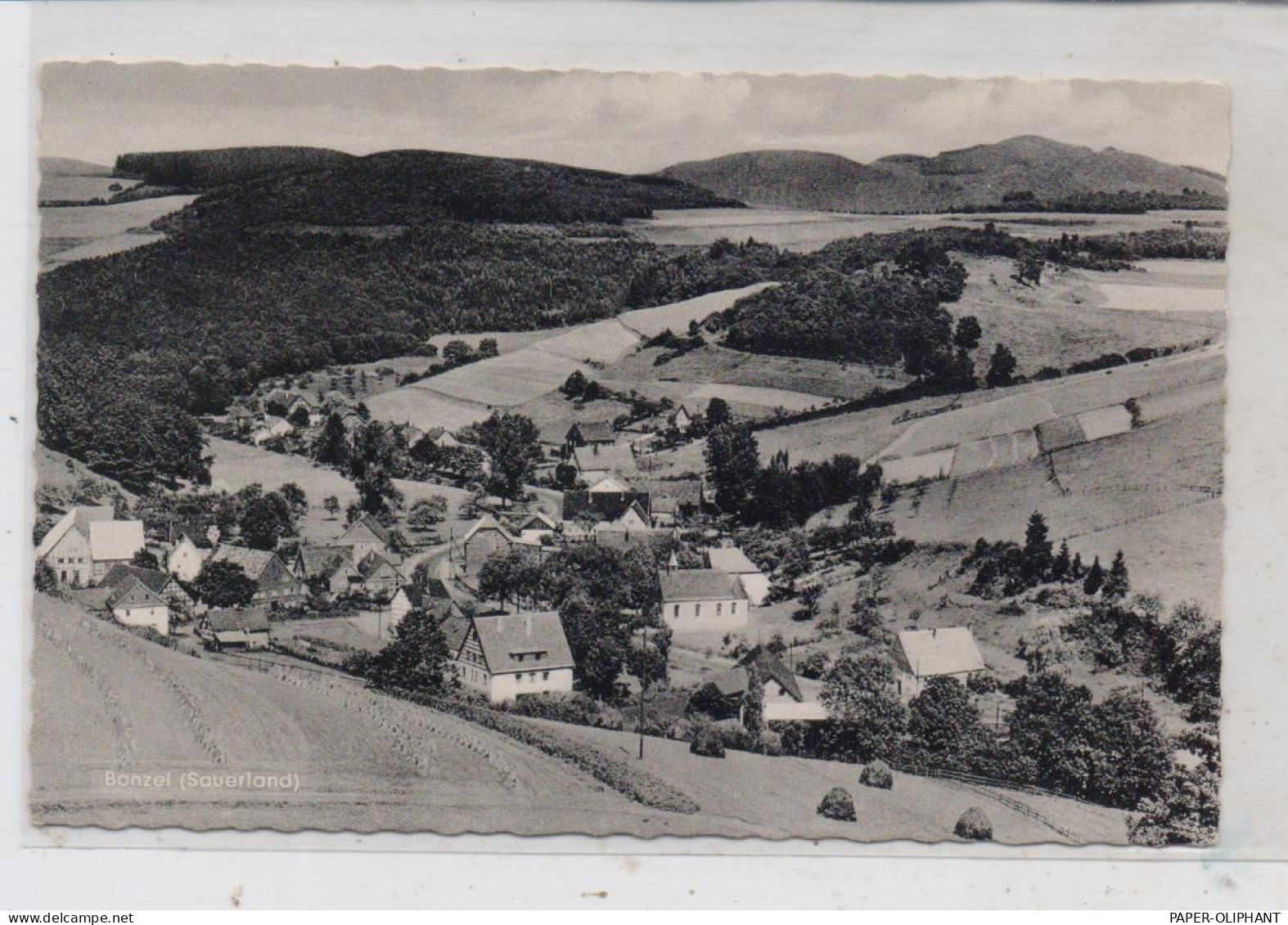 5940 LENNESTADT - BONZEL, Blick Auf Den Ort - Lennestadt