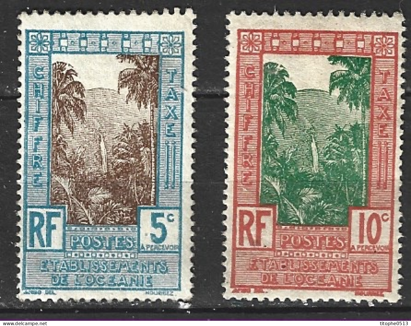 OCEANIE. Timbres-Taxe Oblitérés De 1929. Canal De Fataoua. - Timbres-taxe