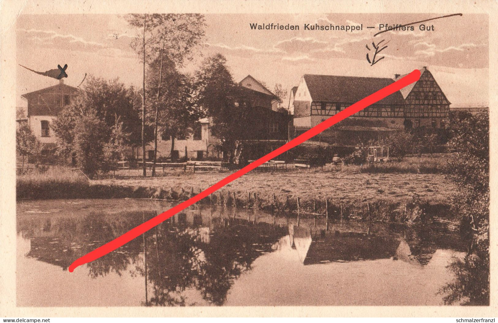 AK Kuhschnappel Gasthaus Waldfrieden Pfeiffers Gut A Hohenstein Ernstthal St Egidien Glauchau Lichtenstein Waldenburg - Lichtenstein