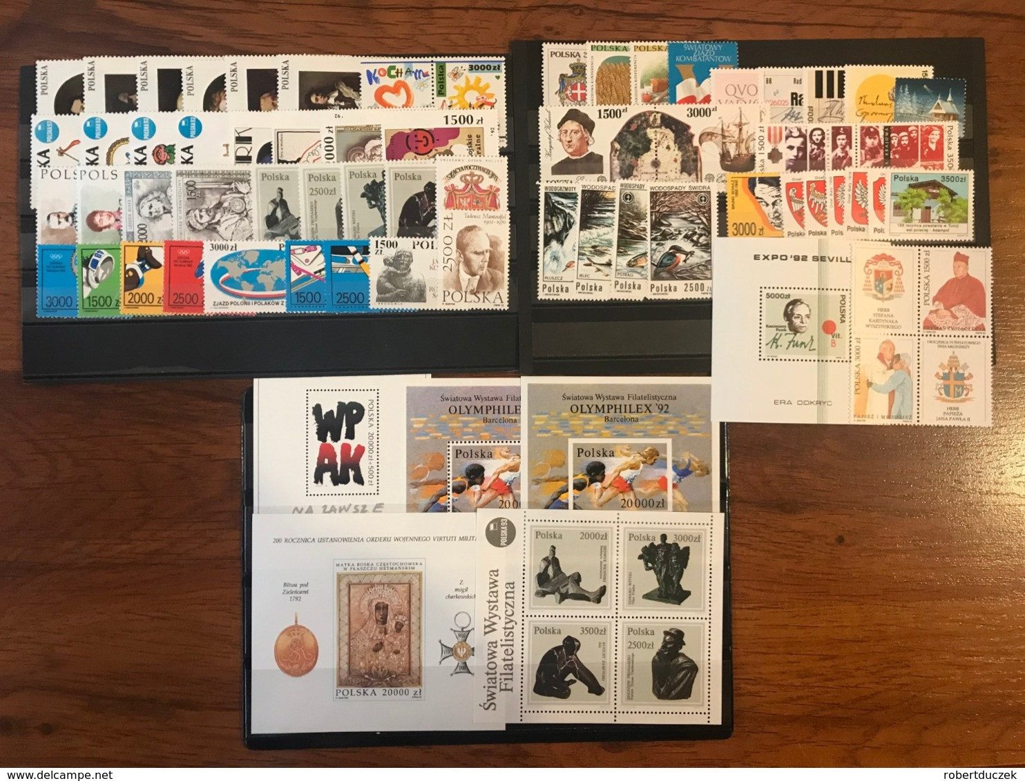 Poland 1992. Complete Year Set 60 Stamps And 6 Souvenir Sheets. MNH - Ganze Jahrgänge