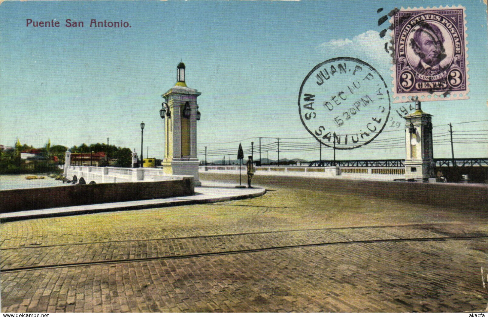 PC PUERTO RICO, PUENTE SAN ANTONIO, Vintage Postcard (b47295) - Puerto Rico