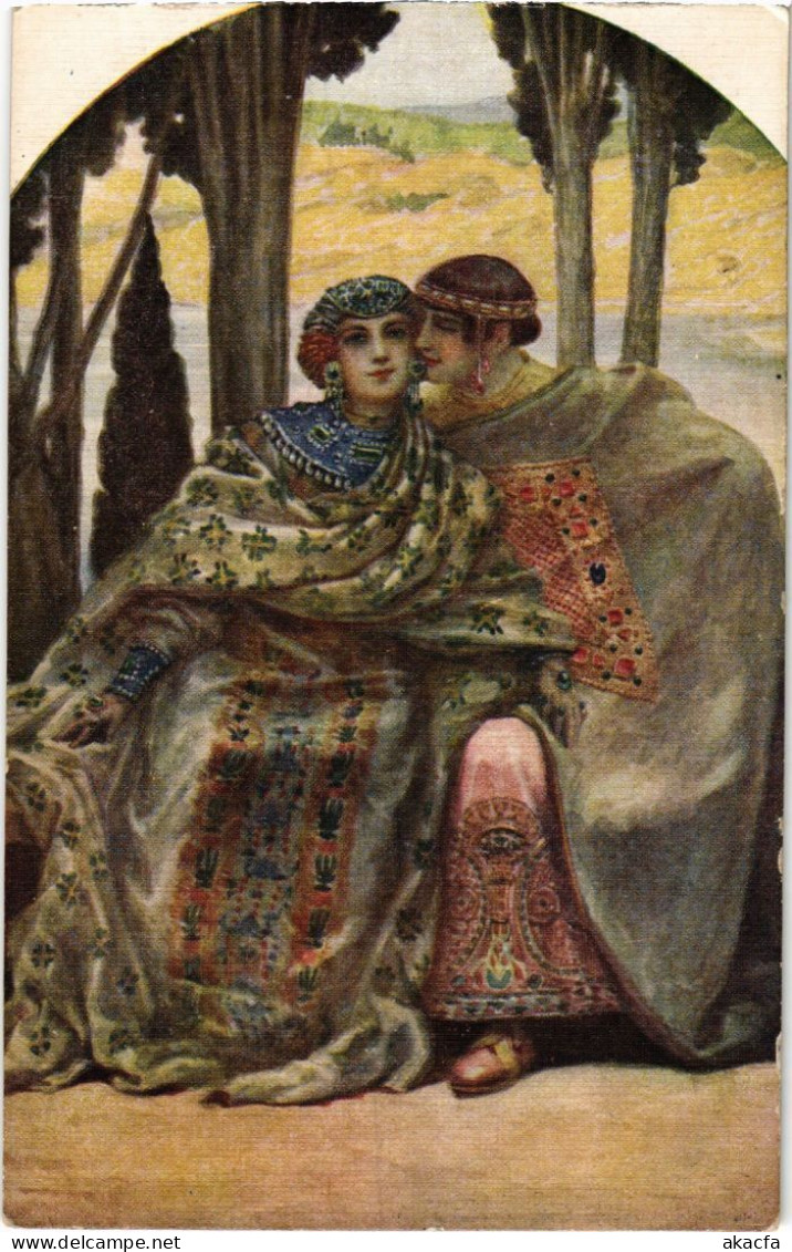 PC BYZANTINE IDYLL ART NOUVEAU S. SOLOMKO RUSSIAN ARTIST SIGNED (a35953) - Solomko, S.