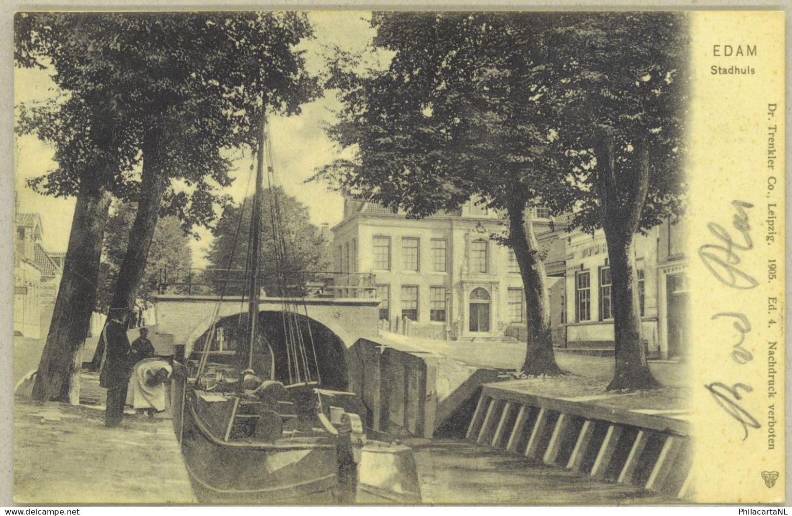 Edam *** Stadhuis Met Boot - 1907 - Edam