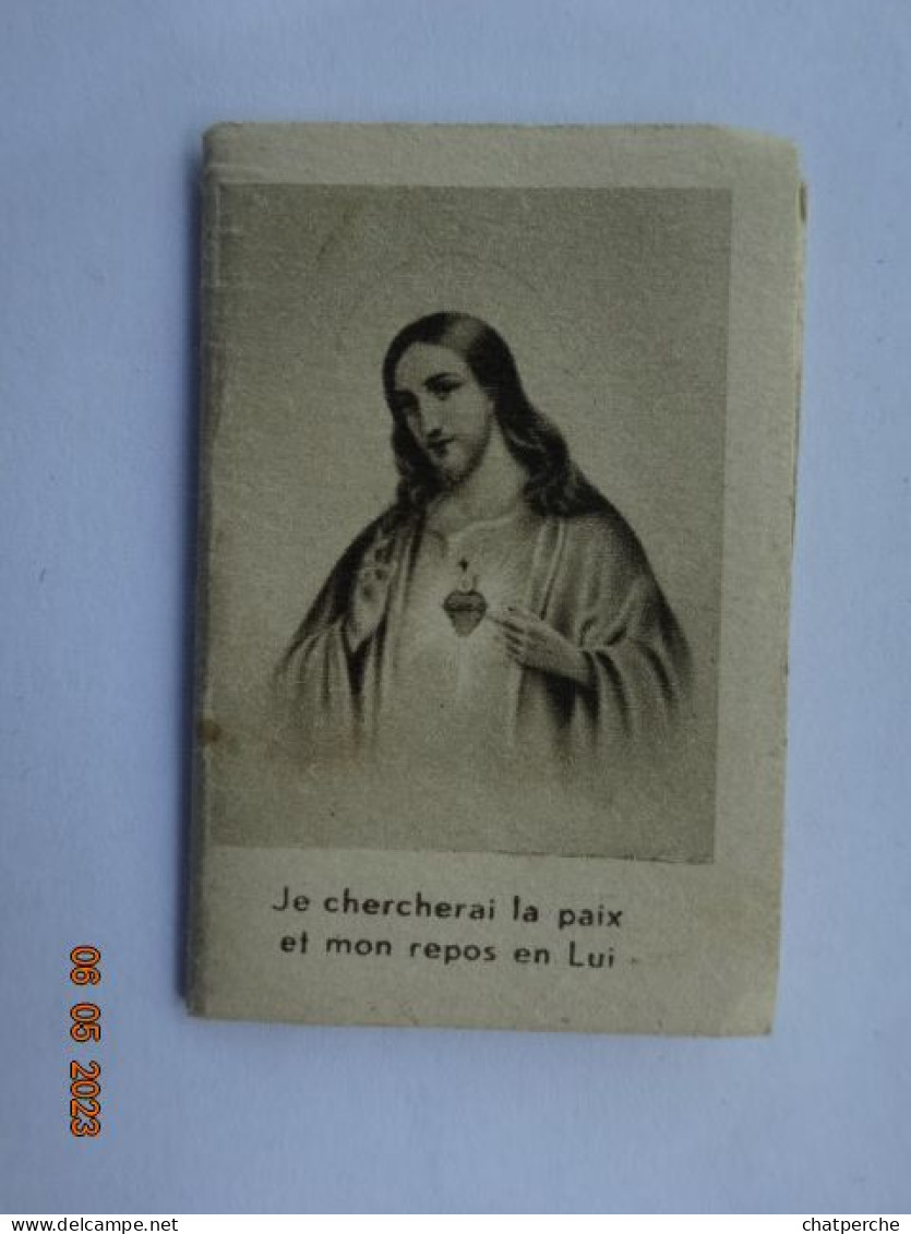 CALENDRIER 1944 RELIGION CATHOLIQUE CHRIST JE CHERCHE LA PAIX ET MON REPOS EN LUI - Petit Format : 1941-60