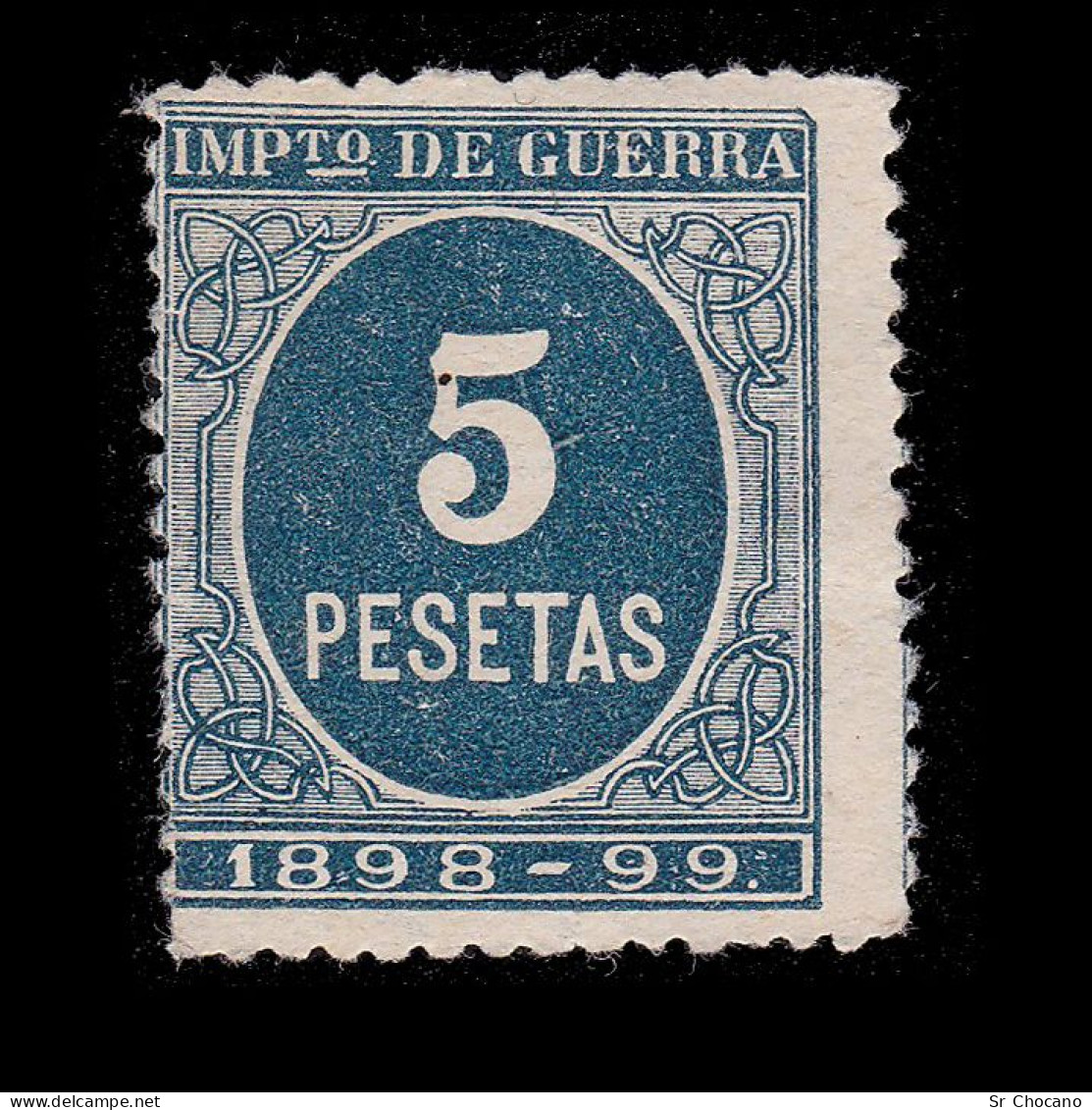 Alfonso XIII.1898-9.CIFRA Azul.5p.Nuevo(*) .Alemany 41 - Nuevos