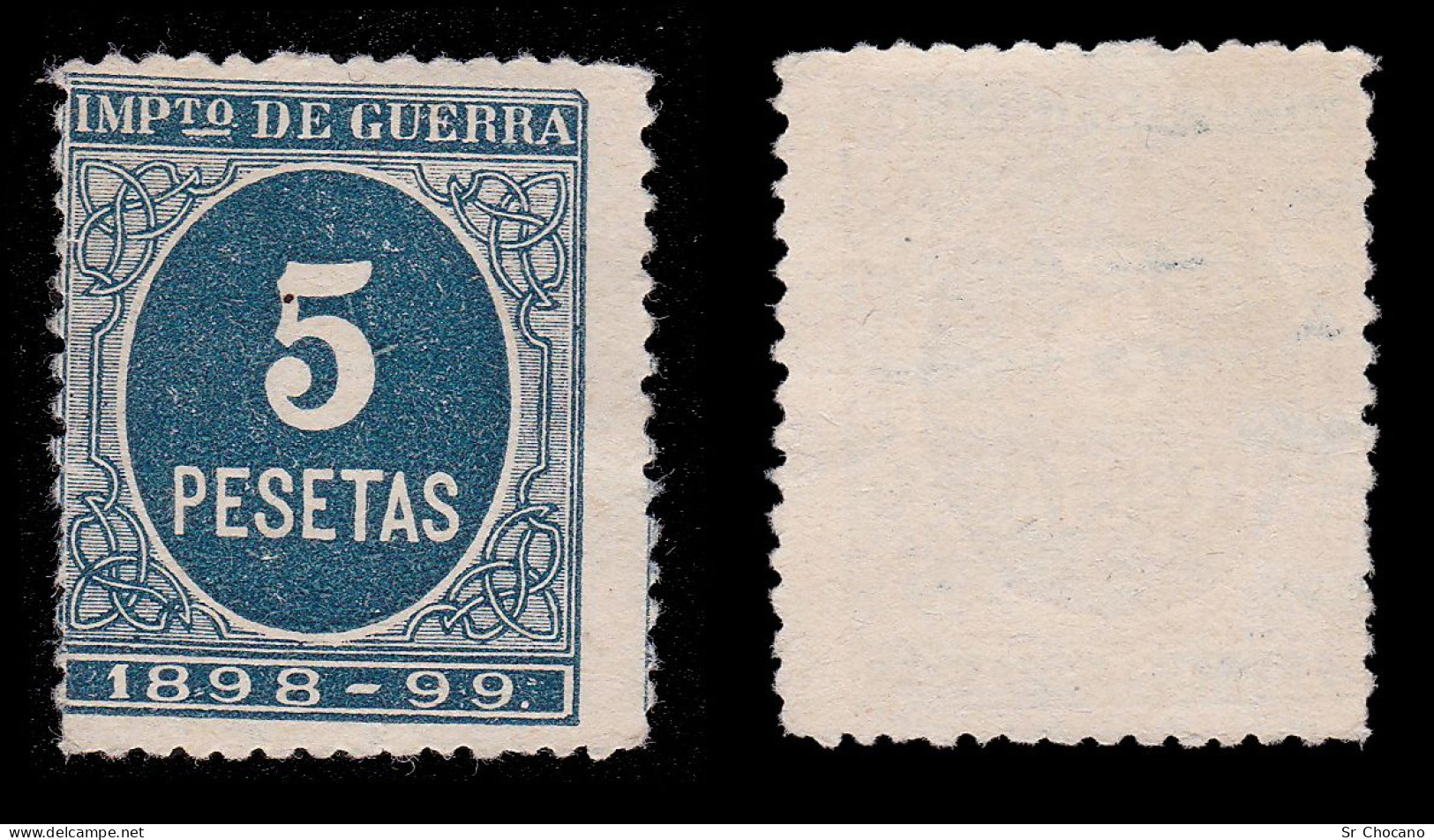 Alfonso XIII.1898-9.CIFRA Azul.5p.Nuevo(*) .Alemany 41 - Nuevos