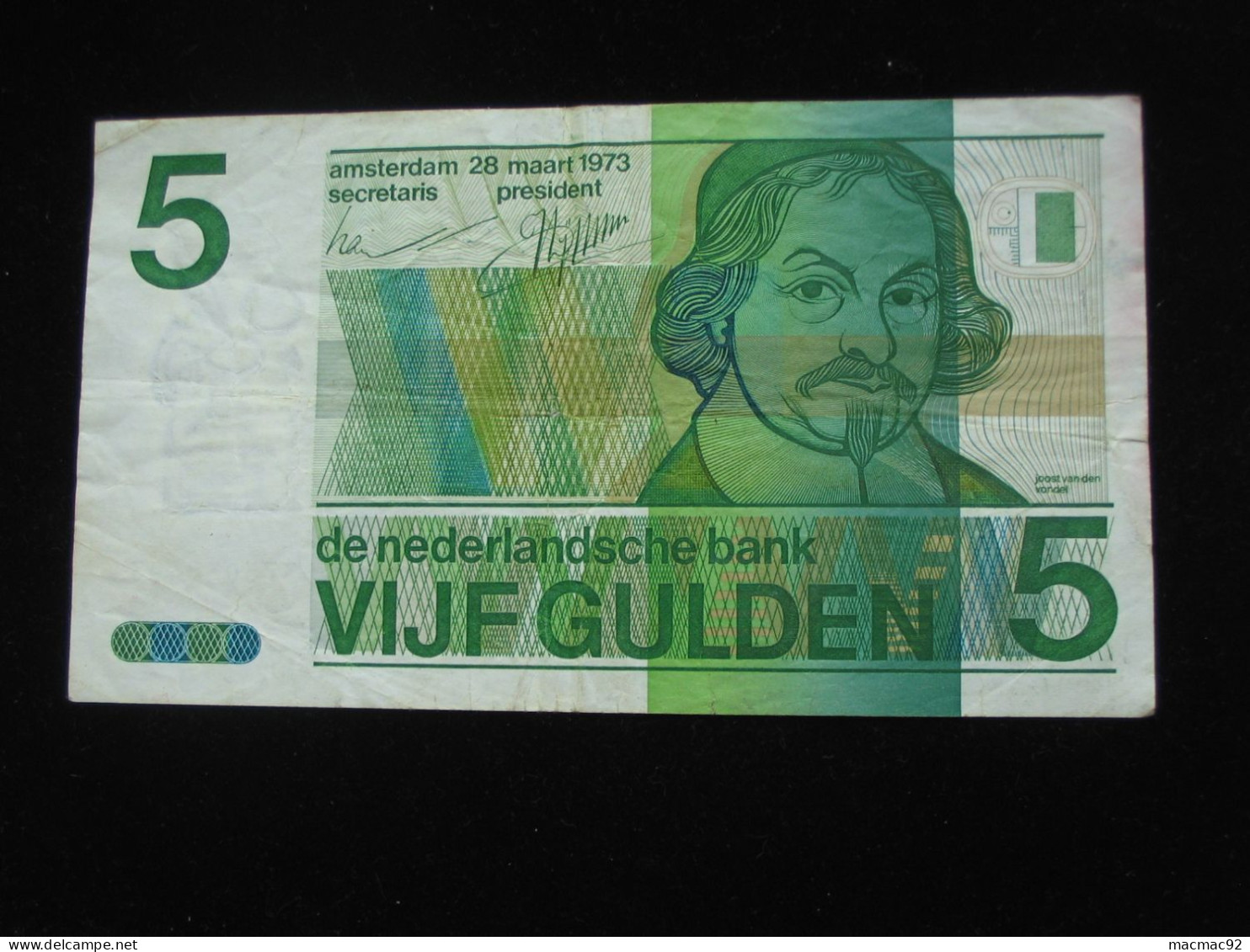 PAYS-BAS-  5  VIJF  TWINTIG 1973 - De Nederlandsche Bank    **** EN ACHAT IMMEDIAT **** - 5 Gulden