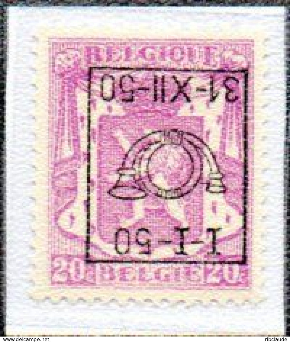 Préo Typo N°601cu Surcharge Inversée - Typo Precancels 1936-51 (Small Seal Of The State)