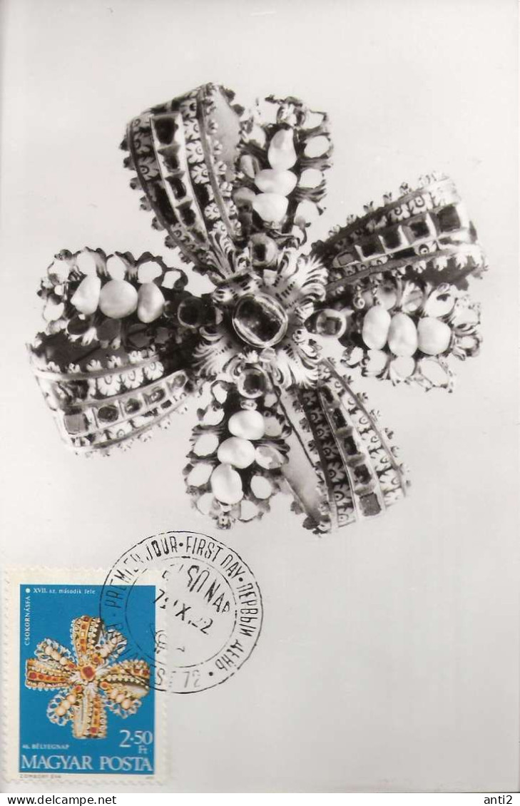 Hungary 1973 Stamps Day:  Forehead Jewelry Bow (17th Century) Mi 2905 Maximum Card FDC - Covers & Documents