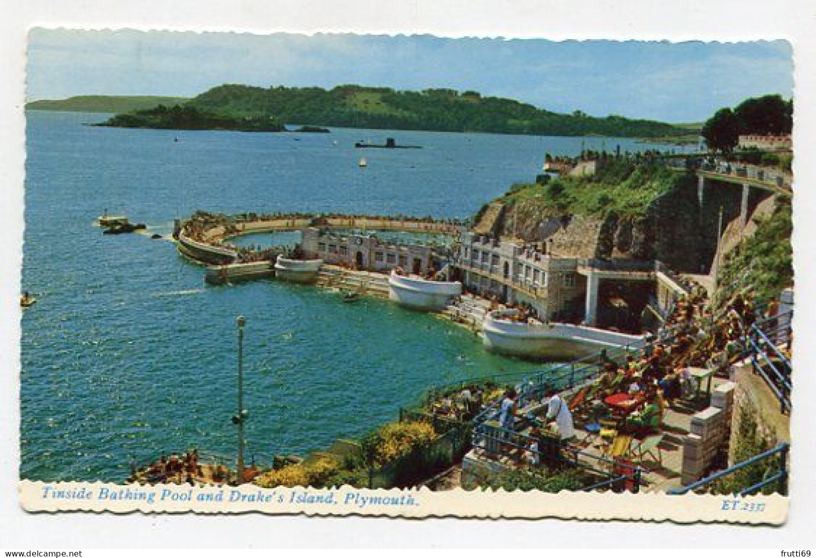 AK 132025 ENGLAND - Plymouth - Tinside Bathing Pool And Drake's Island - Plymouth