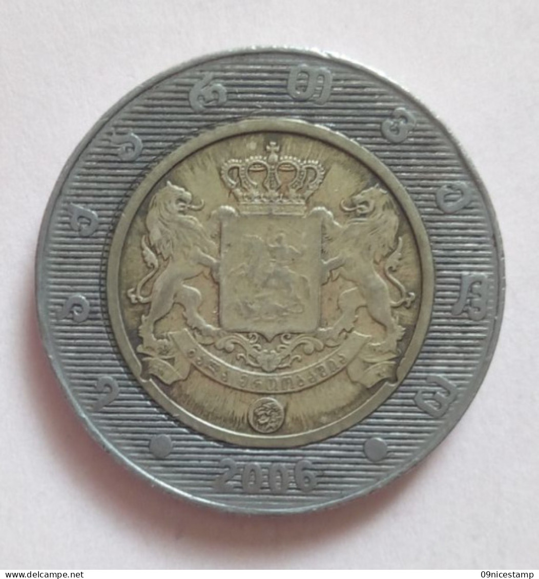 Georgia, Year 2006,  2 Lari Coin, Used - Georgië