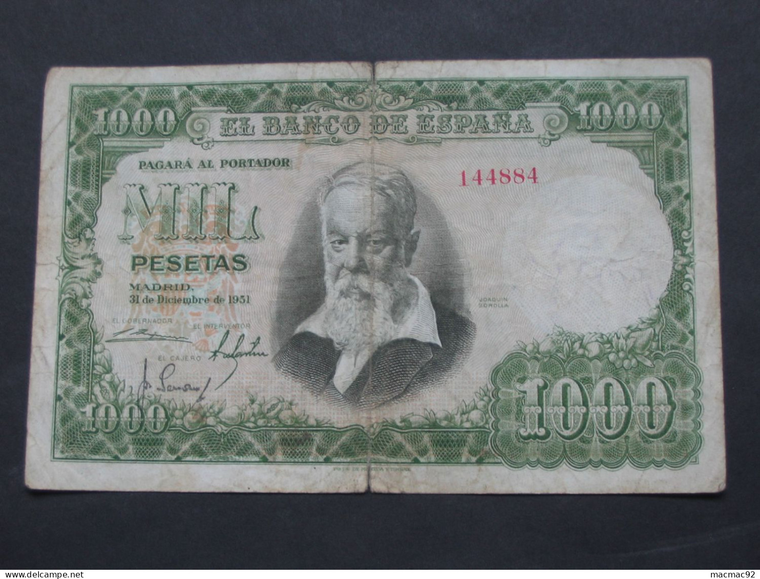 ESPAGNE - 1000 Mil Pesetas 1951 - El Banco De Espana  **** EN ACHAT IMMEDIAT **** - 1000 Peseten