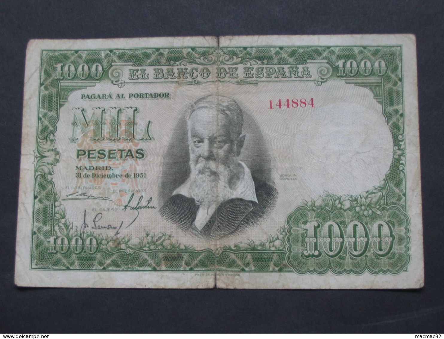 ESPAGNE - 1000 Mil Pesetas 1951 - El Banco De Espana  **** EN ACHAT IMMEDIAT **** - 1000 Pesetas