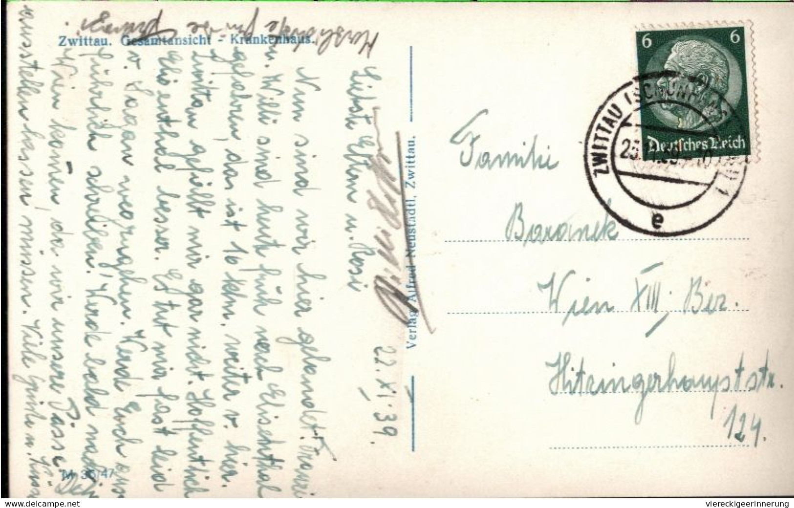 ! Alte Ansichtskarte 1939 Aus Zwittau, Krankenhaus - Tchéquie